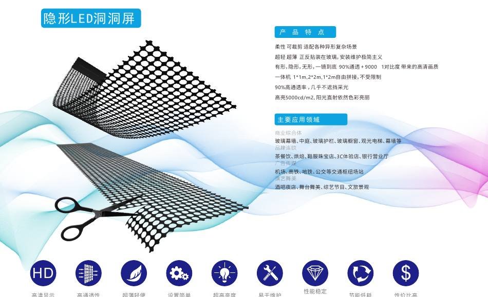 Perforated Invisible LED Screen